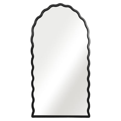 31x59 Wavy Leaner Mirror, Black