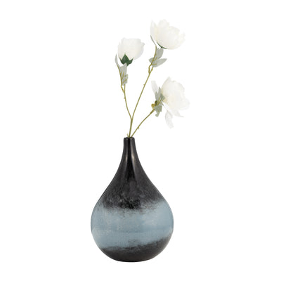 GLASS, 12 VASE BLUE OMBRE