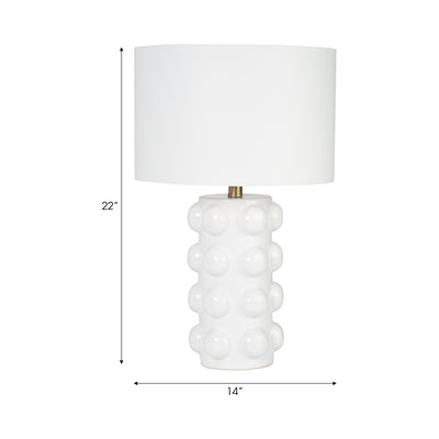 Ceramic 22 Bubble Table Lamp, White