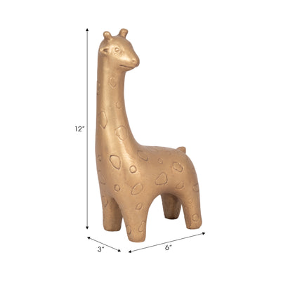 12 Standing Giraffe, Gold