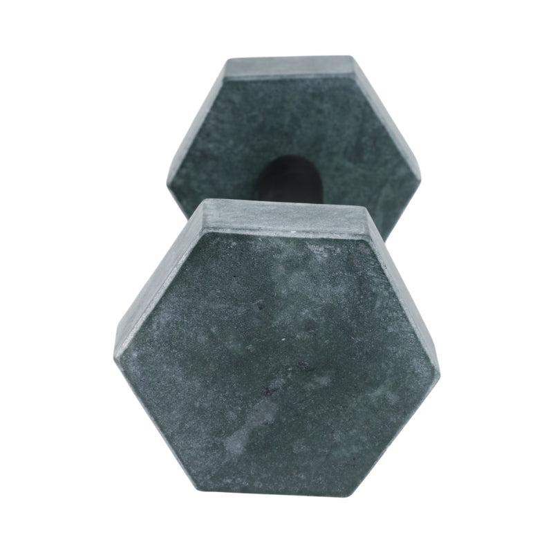 8x4 Marble Dumbbell, Green/black