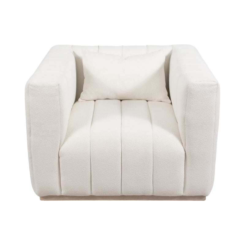 40 Andreeva Tufted Accent Chair, Ivory