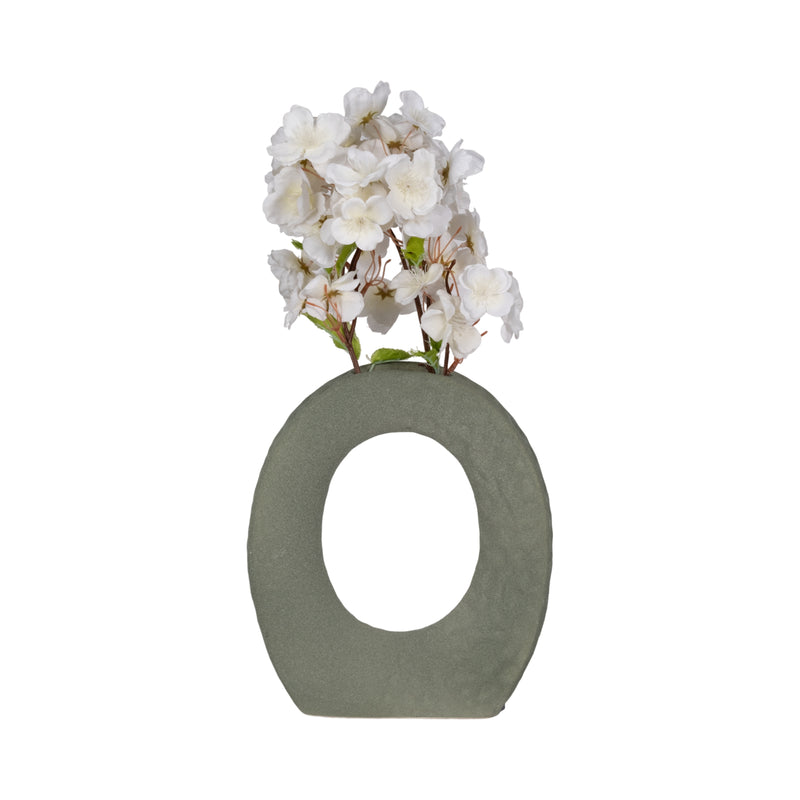 10 Textured Open Cut-out With Vase Opening, Sage