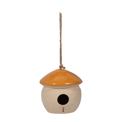 CER, 6 ROUND BIRD FEEDER, DARK ORANGE