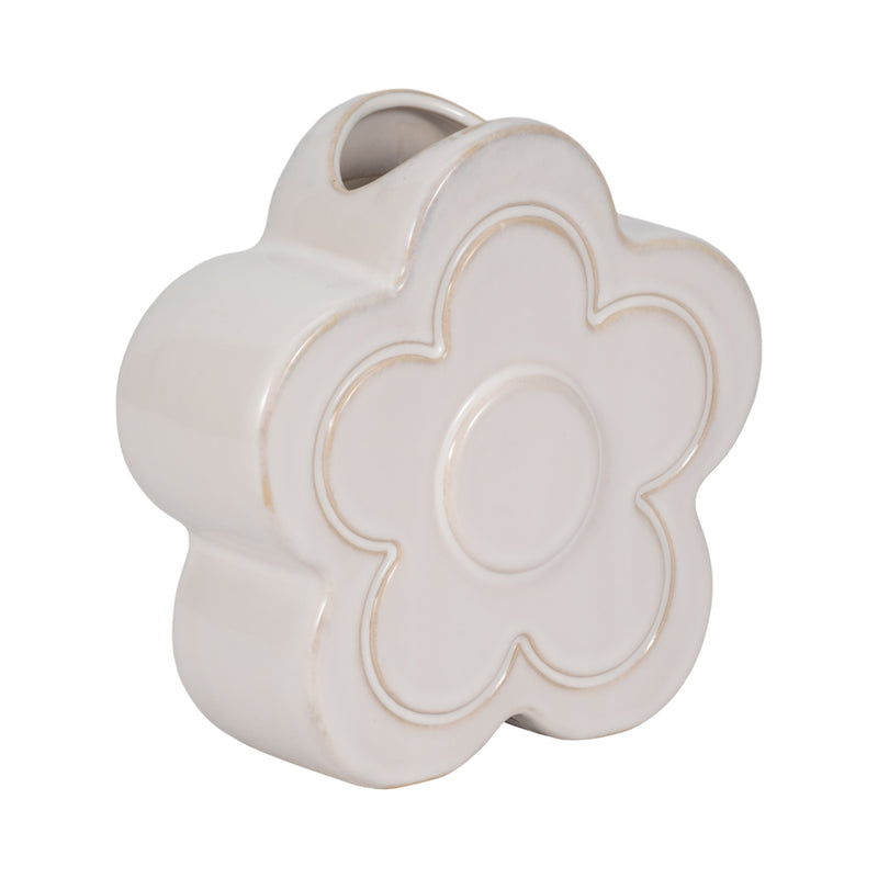 7 Flower Power Object Vase, Ivory