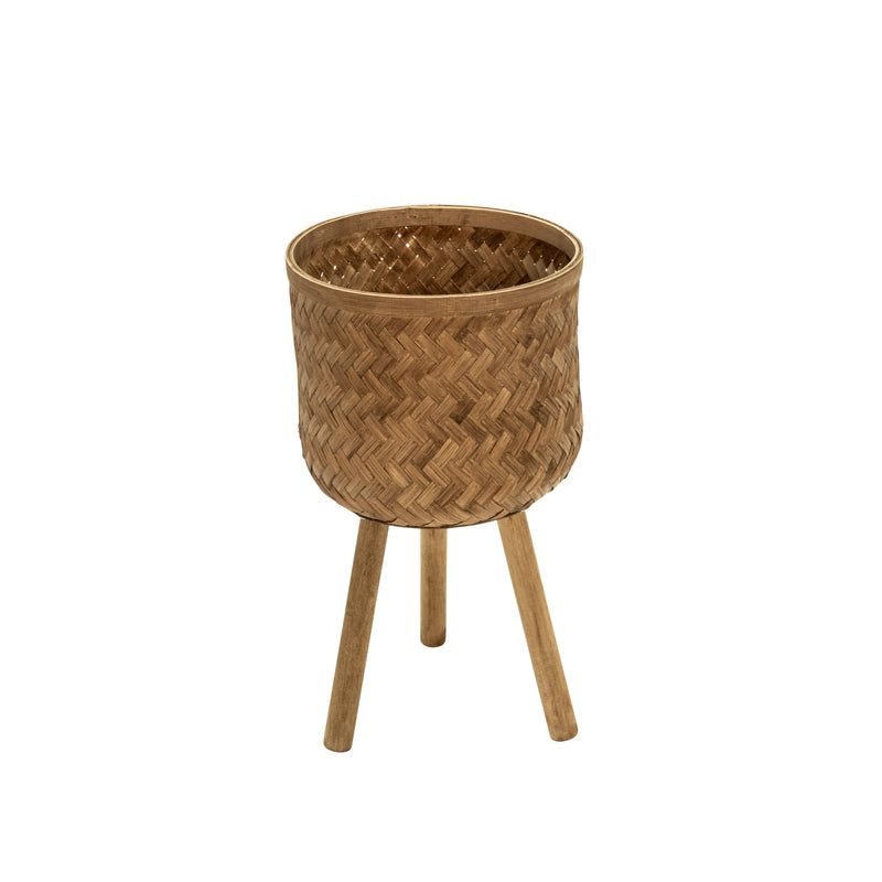 S/3 BAMBOO PLANTERS 11/13/15 BROWN