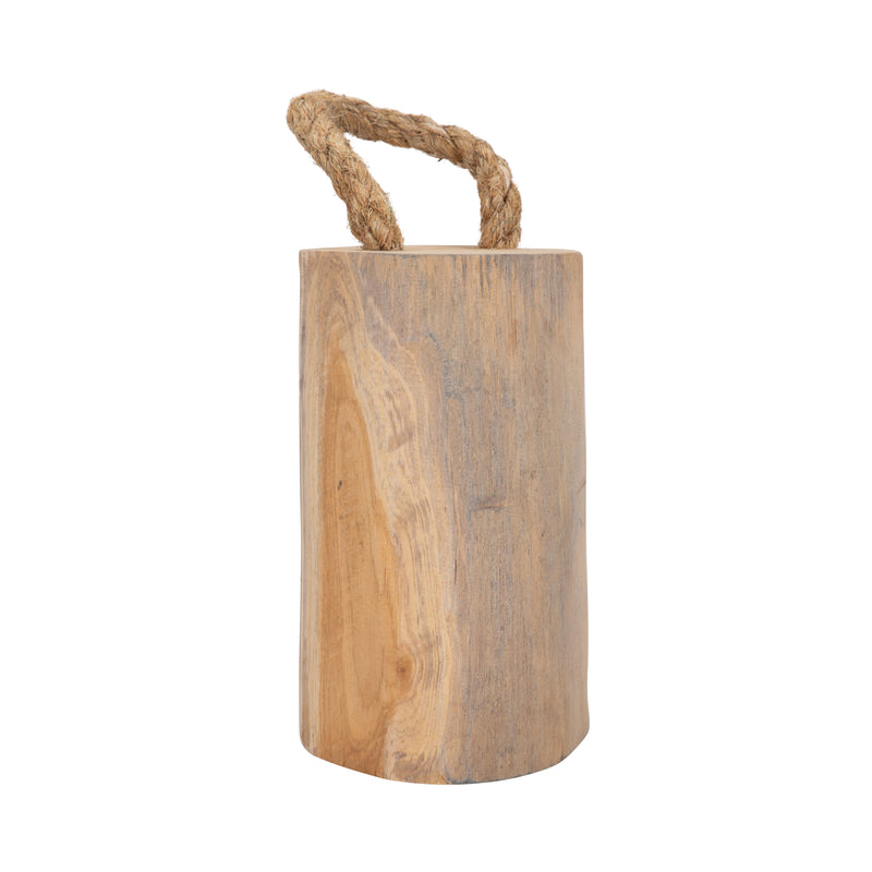 Wood, 10 Door Stopper W/ Handle, Natural