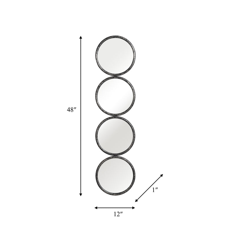 48 4-MIRRORED CIRCLES, BLACK WB