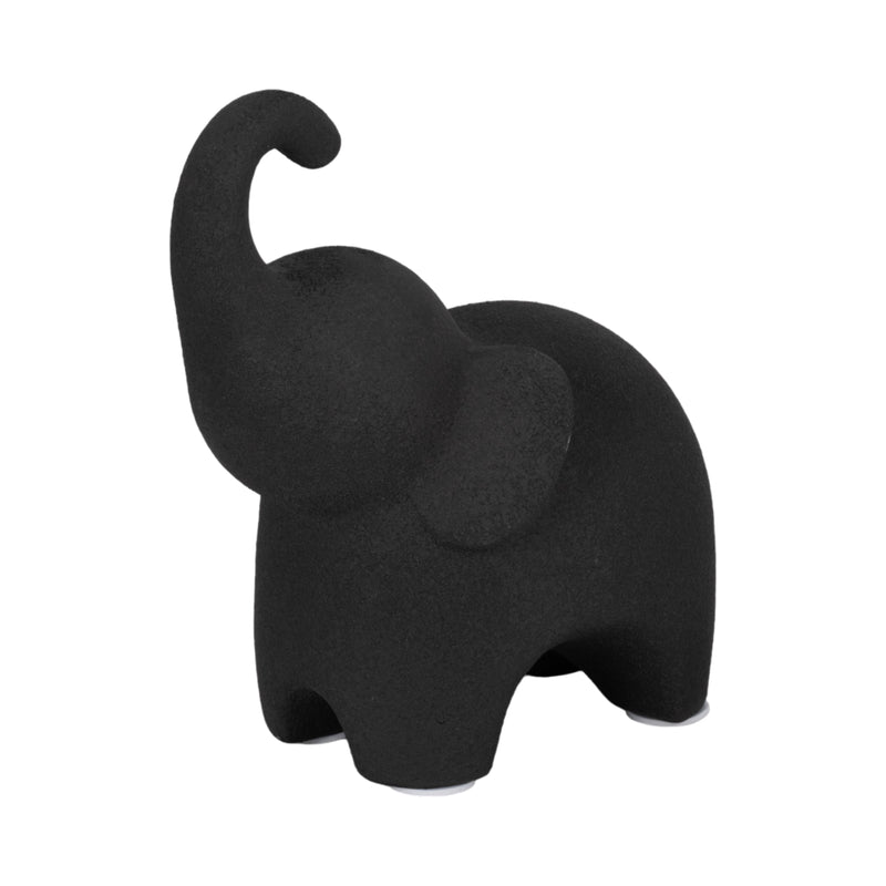 8 Elephant With Rough Texture, Black