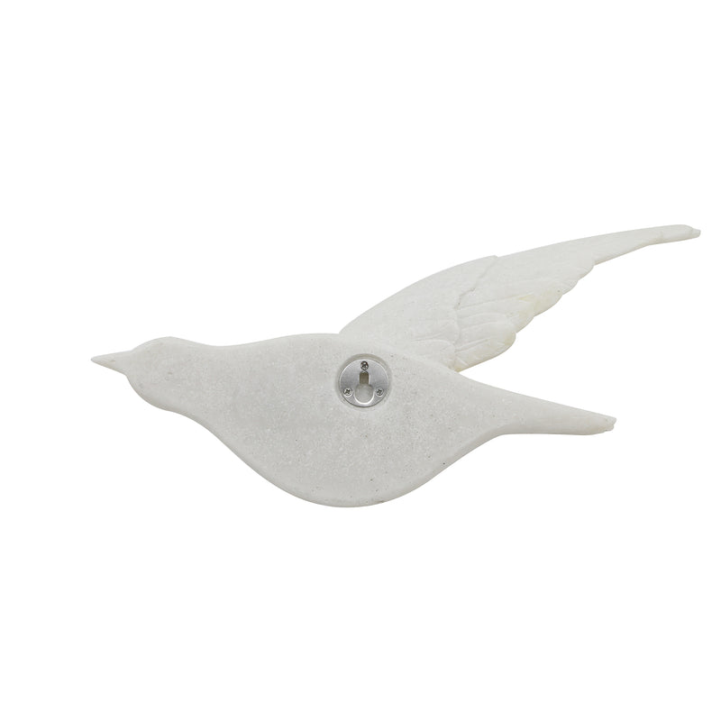 S/3 Horizon Quartz Resin Bird Wall Decor, White