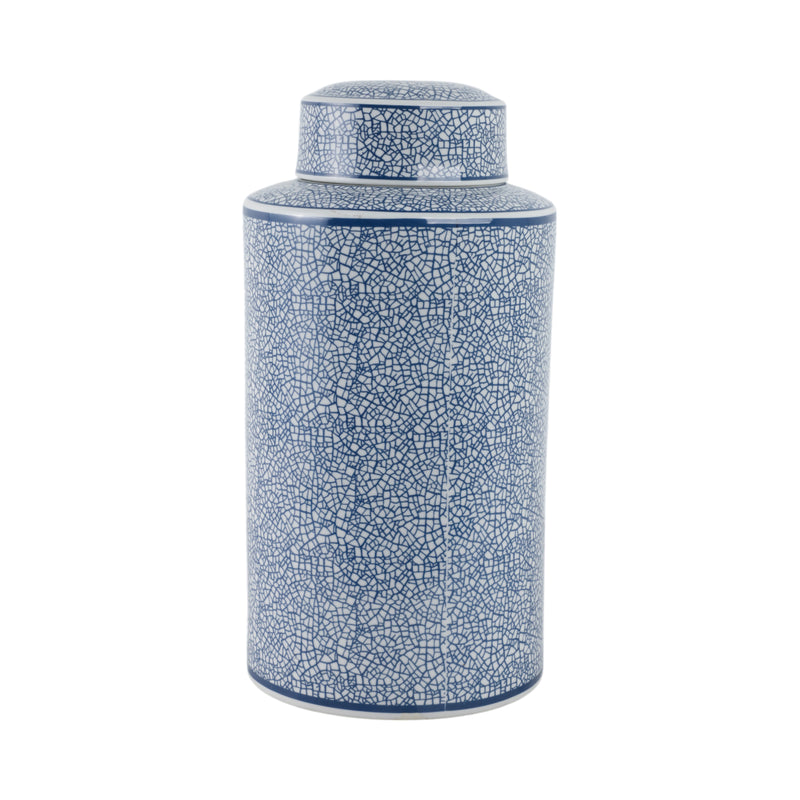 Ceramic 16 Jar, Crackle Blue