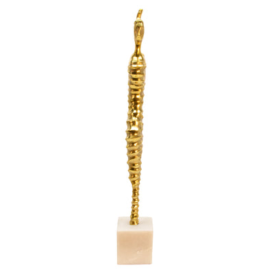 27 METAL MODERN FEMALE MUMMY DECO, GOLD