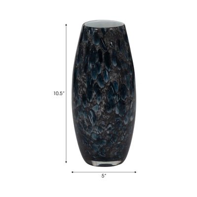 11 AMALDA LARGE BLUE GLASS VASE