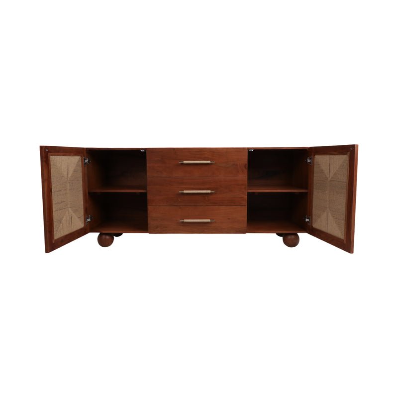 65 ACACIA ABACUS SIDEBOARD, BROWN