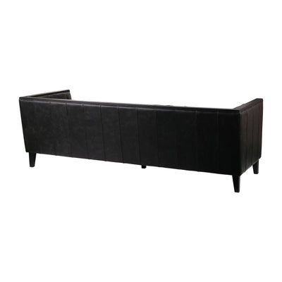 89 Eclipse Leather Sofa, Black