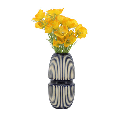 Cer, 12 Round Mallet Vase, Blue