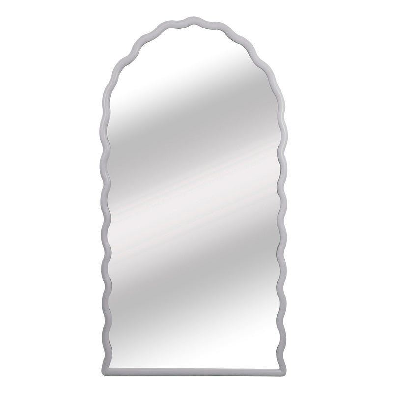 31x59 Wavy Leaner Mirror, White