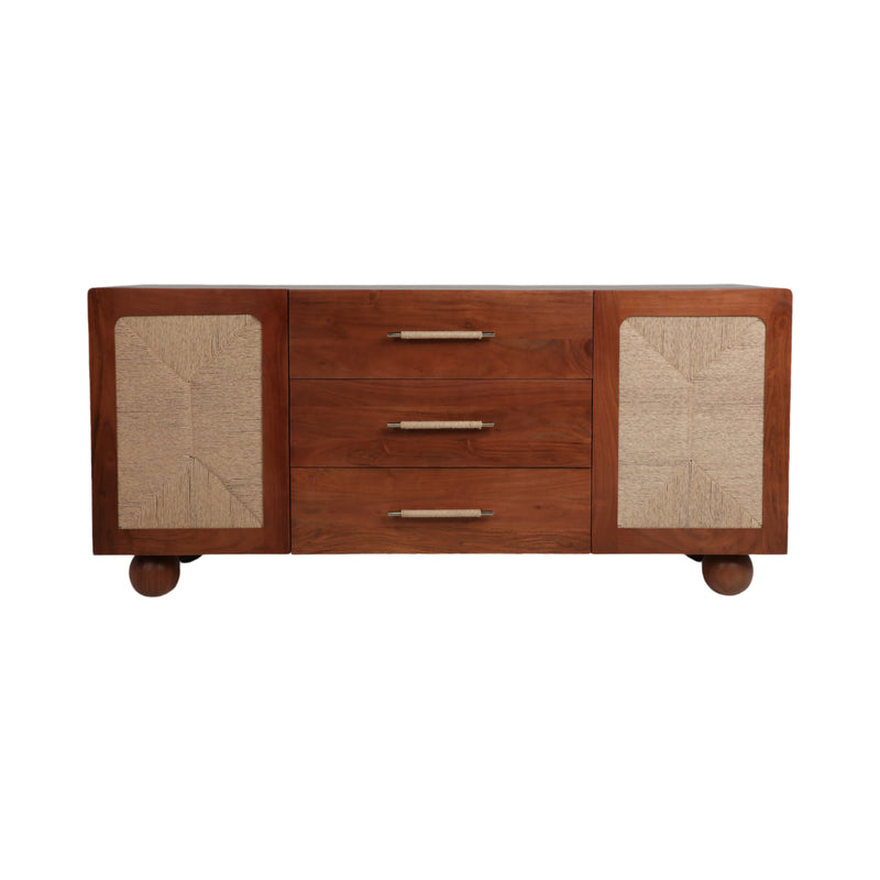 65 ACACIA ABACUS SIDEBOARD, BROWN