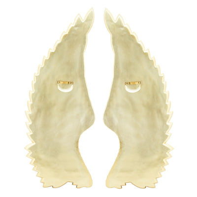 RESIN S/2 ANGEL WINGS WALL ACCENT, GOLD