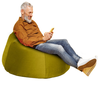 Niklas Velvet Bean Bag Chair - Small