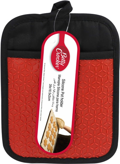 Betty Crocker Silicon Multi-Pot Mat (23X17.2CM) Black & Red