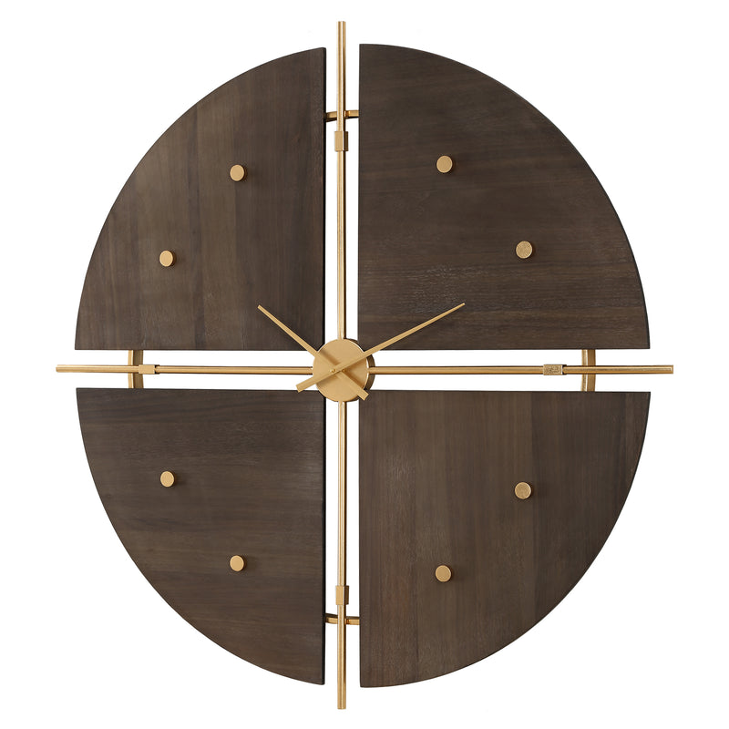 Walnut Elegance Wall Clock