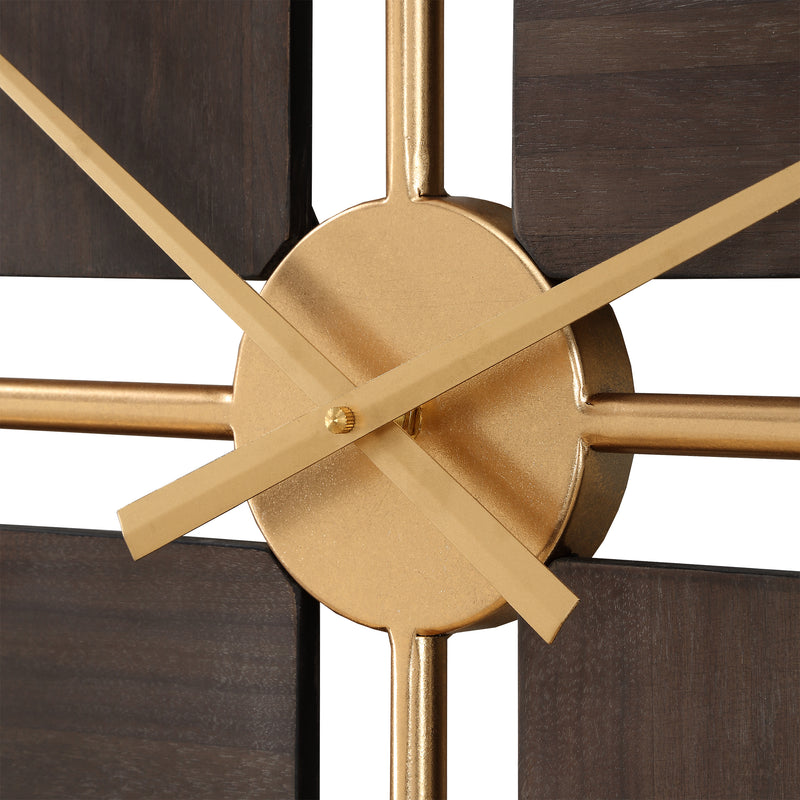 Walnut Elegance Wall Clock