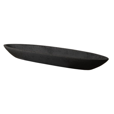 Vessel Cast Black Canoe Bowl