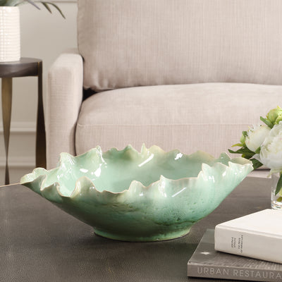 Uttermost Lila Green Glass Bowl