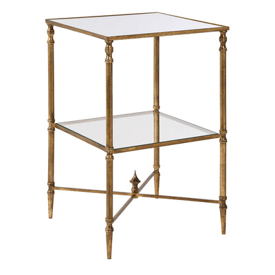 Henzler 40 W x 63 H x 40 D Square Accent Table with Mirror Top