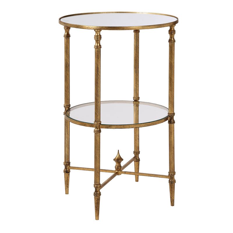 Henzler 40 W x 63 H x 40 D Round Accent Table with Mirror Top