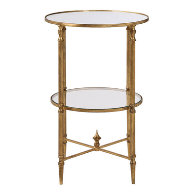 Henzler 40 W x 63 H x 40 D Round Accent Table with Mirror Top