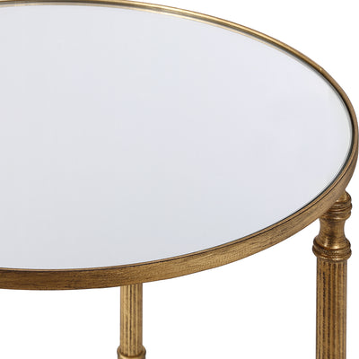 Henzler 40 W x 63 H x 40 D Round Accent Table with Mirror Top