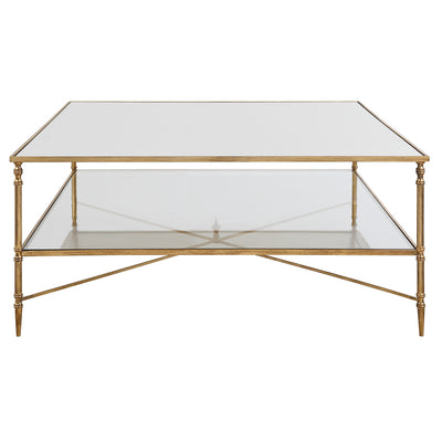 Henzler 169 W x 48 H x 108 D Rectangle Coffee Table with Mirror Top