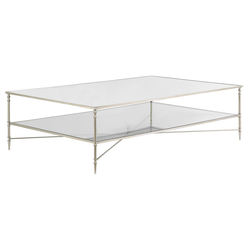 Henzler 169 W x 48 H x 108 D Rectangle Coffee Table with Mirror Top