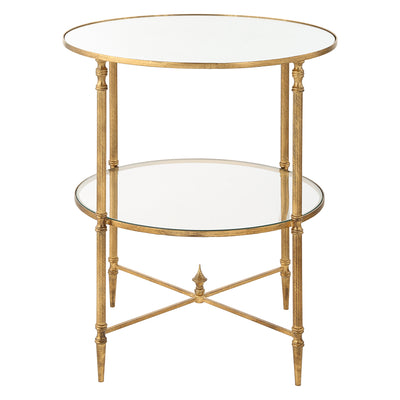 Henzler 55 W x 66 H x 55 D Round Accent Table with Mirror Top