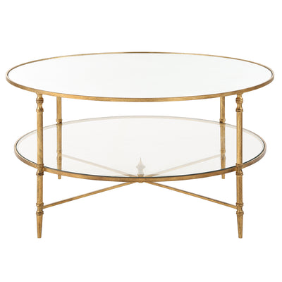 Henzler 91 W x 48 H x 91 D Round Coffee Table with Mirror Top