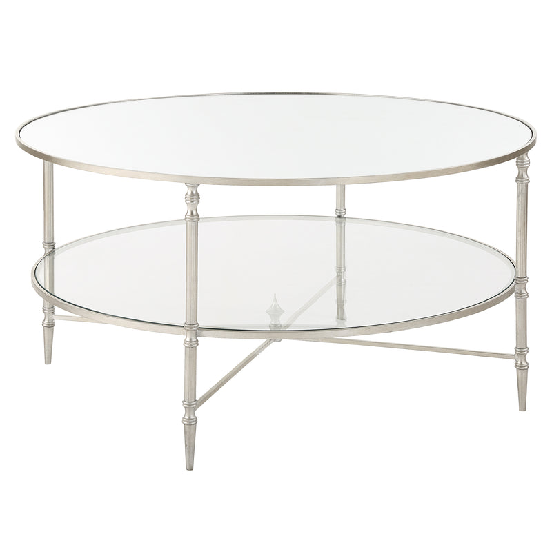 Henzler 91 W x 48 H x 91 D Round Coffee Table with Mirror Top