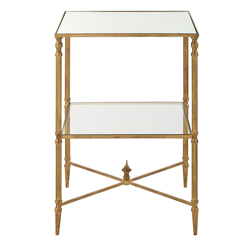 Henzler 45 W x 66 H x 45 D Square End Table with Mirror Top