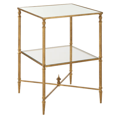 Henzler 45 W x 66 H x 45 D Square End Table with Mirror Top