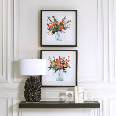 Fresh Flowers Framed Prints, S/2