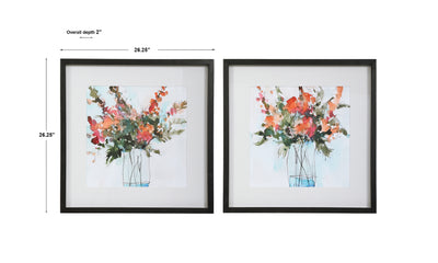 Fresh Flowers Framed Prints, S/2