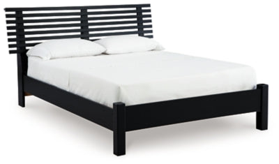 Danziar -Queen Slat Panel Bed