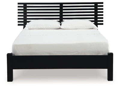 Danziar -Queen Slat Panel Bed