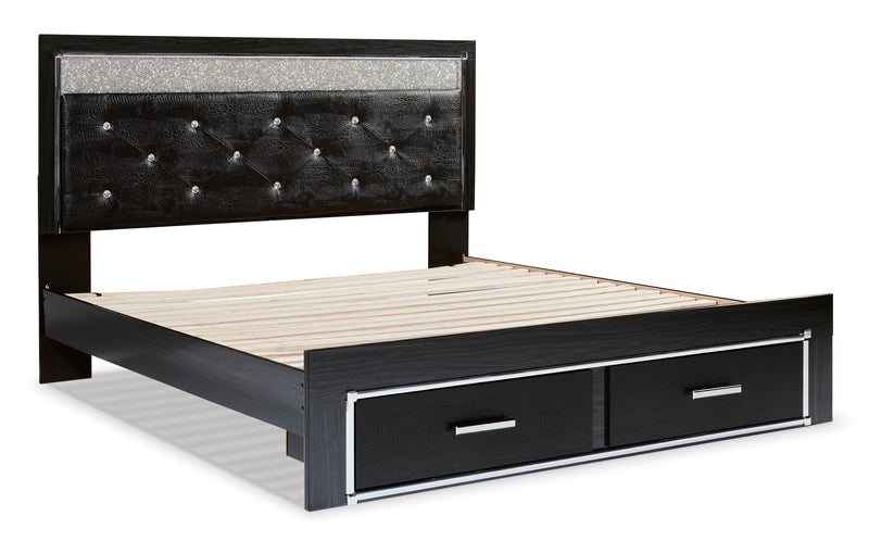 Kaydell King Upholstered Panel Bed with Storage