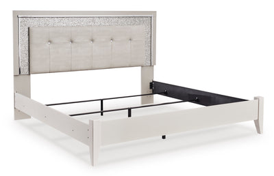 Zyniden King Upholstered Panel Bed