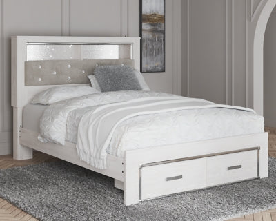 Altyra - Queen Upholstered Bookcase Bed with Storage