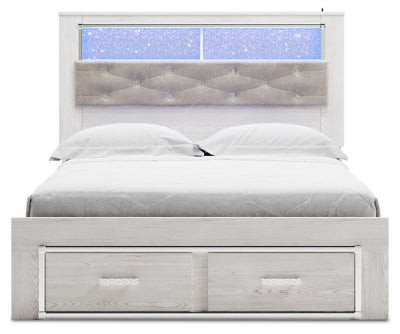 Altyra - Queen Upholstered Bookcase Bed with Storage