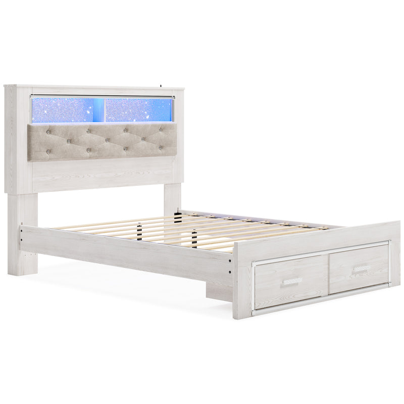 Altyra - Queen Upholstered Bookcase Bed with Storage