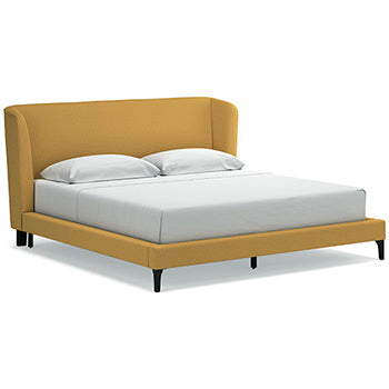 Maloken California King Upholstered Bed with Roll Slats